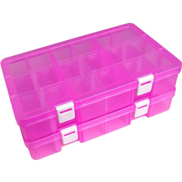 18 grids, White X 4 DUOFIRE Plastic Organizer Container Storage Box Adjustable Divider Removable Grid Compartment for Jewelry Beads Earring Tool Fishing Hook Small Accessories